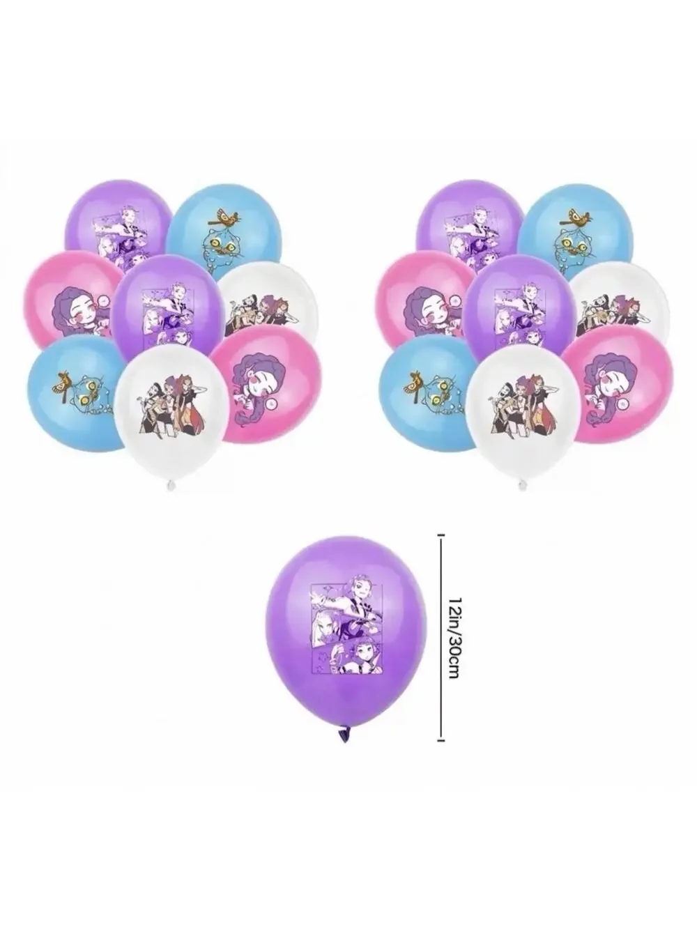 Anime Witch Girl Idol Birthday Party Decor Set - Backdrop Banner, Balloons